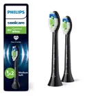 Philips, Sonicare, Optimal White Standard, końcówki do szczoteczki, czarne, 2 szt., HX6062/88