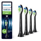 Philips, Sonicare, Optimal White Standard, końcówki do szczoteczki, czarne, 4 szt., HX6064/88