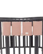 Piapimo, Teddy, ochraniacze modułowe na łóżeczko, róż, 4 szt.