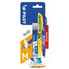 Pilot, Frixion, pióro kulkowe, niebieskie + 3 wkłady + zakreślacz, żółty