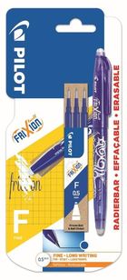 Pilot, Frixion, pióro kulkowe, niebieskie, 0.5 mm + 3 wkłady
