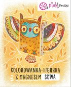 Pink Lemon, figurka do kolorowania z magnesem, sowa