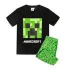 Piżama chłopięca, czarno-zielona, Minecraft