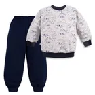 Piżama chłopięca, szaro-granatowa, Eevi
