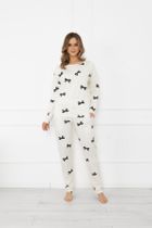 Piżama damska, biała, Italian Fashion