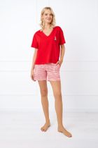 Piżama damska, czerwona, Italian Fashion