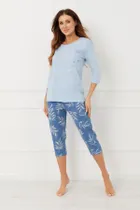 Piżama damska, niebieska, Erula, Italian Fashion