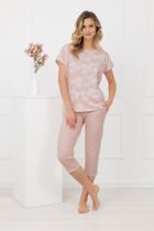 Piżama damska, różowa, Kalina, Italian Fashion