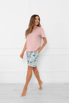 Piżama damska, różowa, Perlis, Italian Fashion