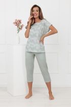 Piżama damska, zielona, Kalina, Italian Fashion