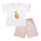 Piżama dziecięca, biało-beżowa, Eevi