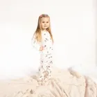 Piżama dziewczęca, beżowa, Nicol