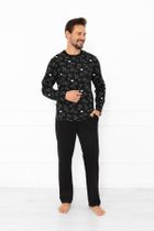 Piżama męska, czarna, Wito, Italian Fashion