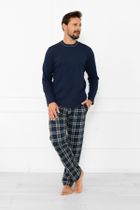 Piżama męska, granatowa, Andreas, Italian Fashion