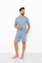 Piżama męska, niebieska, Krystian, Italian Fashion