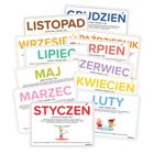 Plansze edukacyjne A5. Miesiące 12 kart