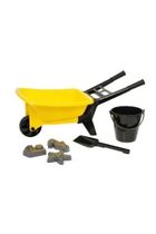 Plasto, taczka z akcesoriami do piasku, żółta, 56cm