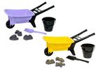 Plasto, taczka z akcesoriami do piasku, żółta/turkusowa, 56 cm
