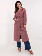 Płaszcz damski, bordowy, Lakerta