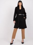 Płaszcz damski, czarny, Italy Moda