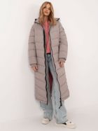 Płaszcz damski z kapturem, beżowy, Sublevel