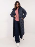 Płaszcz damski z kapturem, niebieski, Sublevel