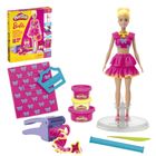 Play-Doh, Barbie Projektantka, Falbanki i kokardki, zestaw kreatywny z lalką