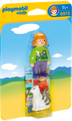 Playmobil, 1.2.3., Dziewczynka z kotem, figurki, 6975