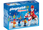Playmobil, Christmas, Św. Mikołaj i dzieci z latarniami, 5593