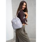 Plecak miejski, szary, skóra ekologiczna, Peterson