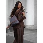 Plecak miejski, szary, skóra ekologiczna, Peterson