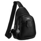 Plecak na jedno ramię, saszetka, czarny, Peterson