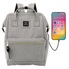 Plecak podróżny na laptopa, bagaż podręczny do samolotu, szary, Himawari