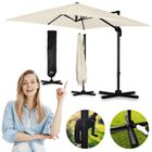 Plonos, parasol ogrodowy z pokrowcem, składany, 8 segmentowy, 420 cm