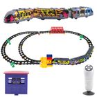 Pociąg, kolejka zdalnie sterowana, światło i dźwięk, 51 elementów