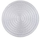 Podkładka na stół, okrągła, srebrna, 38 cm