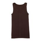 Podkoszulek damski bez rękawów, brązowy, e.Femme