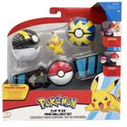 Pokemon, Clip'N'Go Poke Ball, pas z kulami i figurką Pikachu, Seria 5