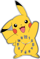 Pokemon, metalowy zegar ścienny 3D, Pikachu
