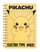 Pokemon, notes spiralny 3D, linia, A5