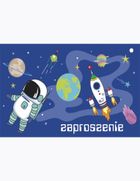 Pol-Mak, zaproszenie, 16-9,5 cm, Urodziny, kosmos, 10 szt.