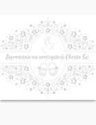 Pol-Mak, zaproszenie kwadrat, 12-12 cm, Chrzest, srebrne, 10 szt.