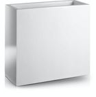 Polnix, prostokątna donica z włókna szklanego, 50-20 cm, biała