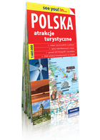 Polska. Atrakcje turystyczne. Papierowa mapa turystyczna 1:685 000