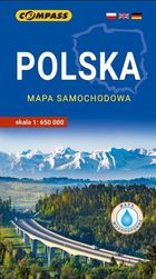 POLSKA laminowana mapa samochodowa 1:650 000