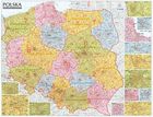 Polska. Ścienna mapa kodów pocztowych 1:685