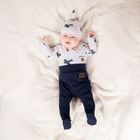 Półśpiochy chłopięce, prążkowane, granatowe, Nicol