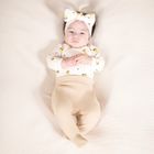 Półśpiochy niemowlęce, prążkowane, beżowe, Nicol