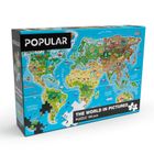 Popular, mapa świata, puzzle, 160 elementów