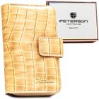 Portfel, beżowy, skóra ekologiczna, Peterson